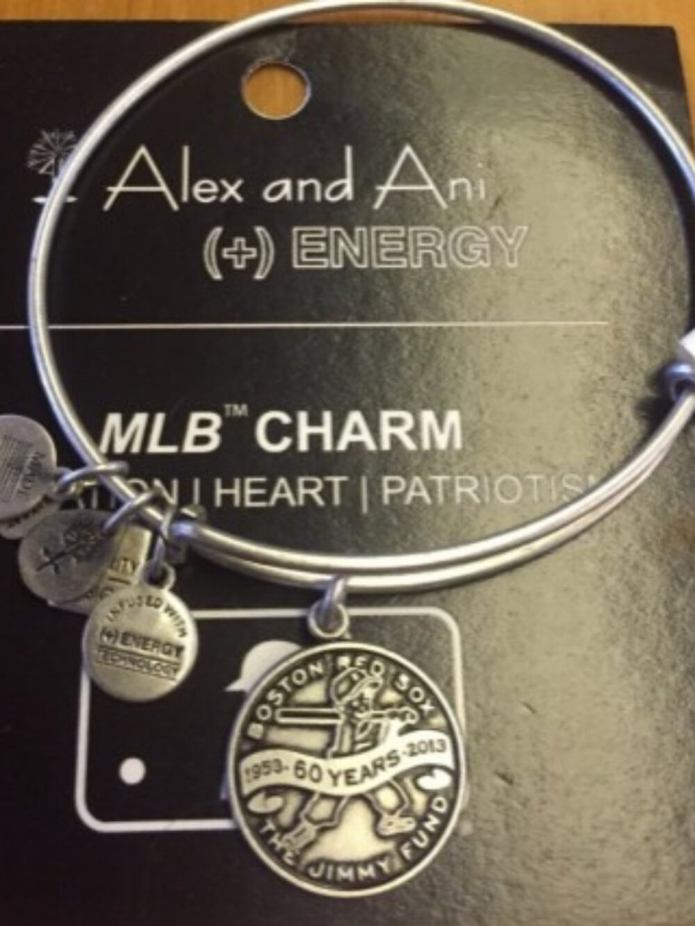 Retired Alex and Ani Red Sox ⚾️ Jimmy Fund in silver    #846